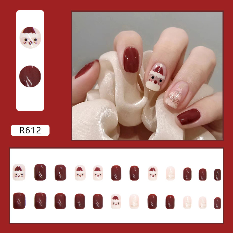 Wear Nail Finished Products Wholesale after 00 Nail Beauty Cute Aurora Girl White Goddess Style Fake Nails 24