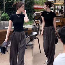 西蒙莱纳夏装搭配一整套韩剧穿搭炸街减龄时尚气质女神范高端黑色