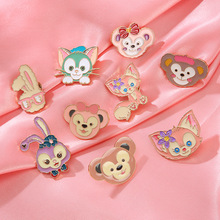 星黛露胸针可爱兔子韩国ing达菲熊雪莉玫小熊金属徽章卡通配饰