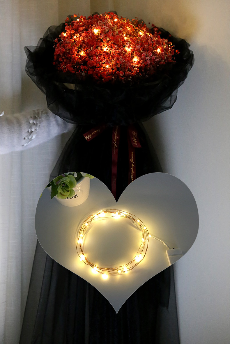 满天星干花花束超大巨型生日情人节送女友黑纱手捧鲜花带灯