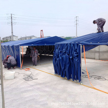 户外防雨伸缩式收缩推拉雨棚 桥梁保温养护推拉伸缩篷按需求
