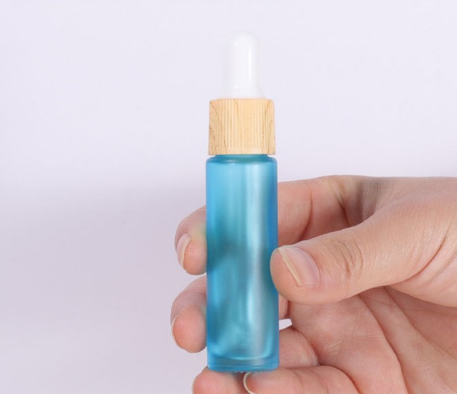 10ml木纹圈彩色蒙砂滴管瓶香水精油厚款分装瓶化妆品玻璃瓶小样