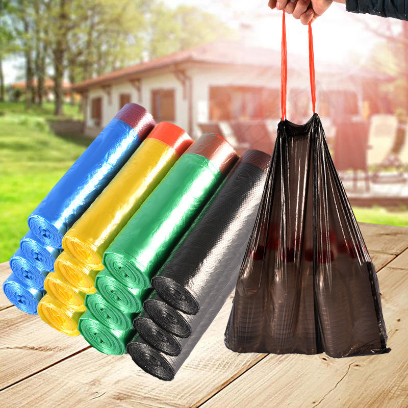 抽绳收口垃圾袋家用手提式加厚实惠装厨房批发中大号垃圾桶塑料袋