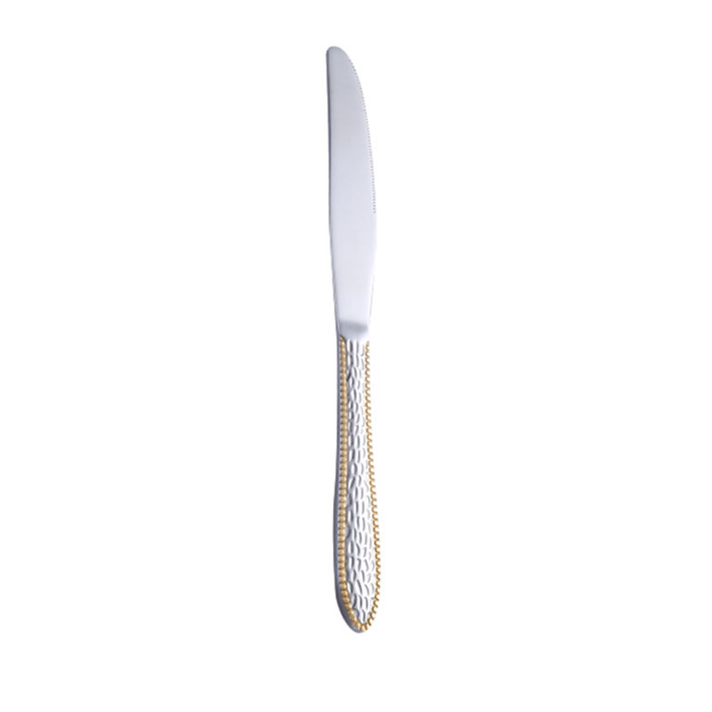 Mirror Polished Middle East Market Gold Plated Tableware Russian Gold Plated Knife, Fork and Spoon Suit Stainless Steel Knife and Forks