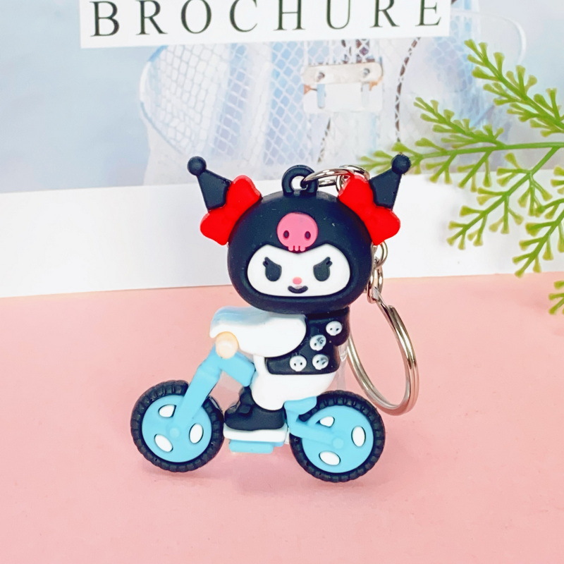 Cute Bicycle Sanrio Cartoon Key Button Pendant Bicycle Clow M Melody Cinnamoroll Babycinnamoroll Small Gift