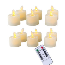 10键遥控摇摆LED电子蜡烛婚庆喜庆表白跨境仿真塑料遥控电子蜡烛