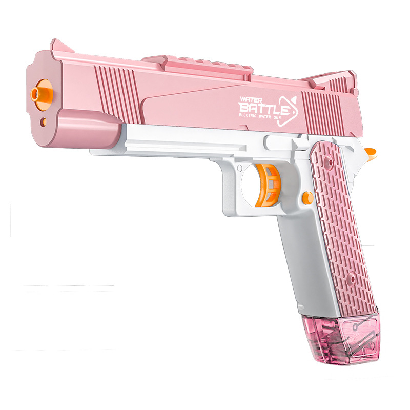 2024 Cross-Border Children's Summer Lighting Automatic Continuous Hair Charging Electric Water Gun Glock Boys' Water Toys