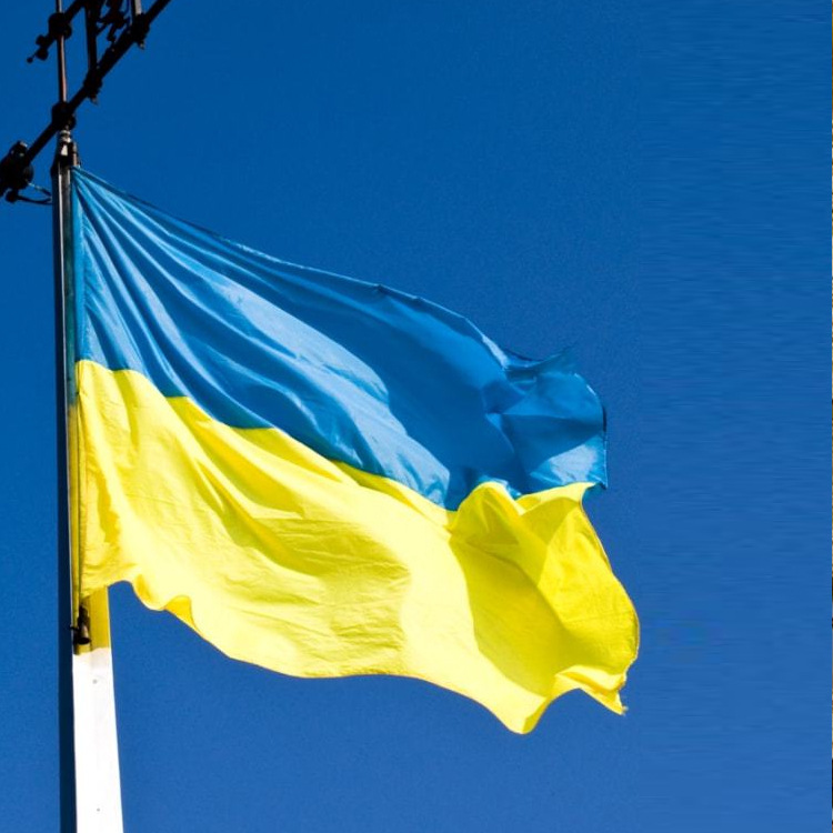 亚马逊乌克兰国旗手摇旗各国国旗批发制作150*90cm涤纶布工厂直销