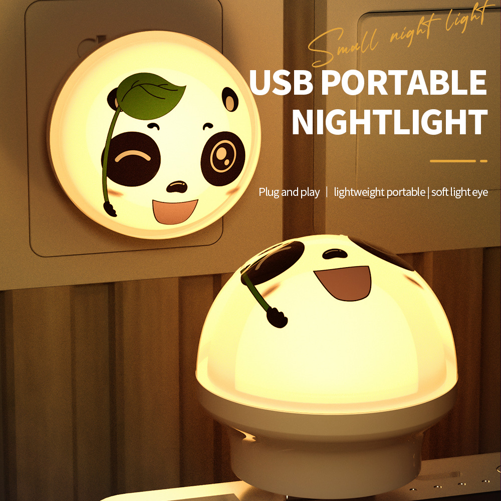 Cross-Border Factory Wholesale Mini Usb Night Light Led Small Light Bedside Bedroom Usb Light Diy Stall Energy-Saving Cartoon