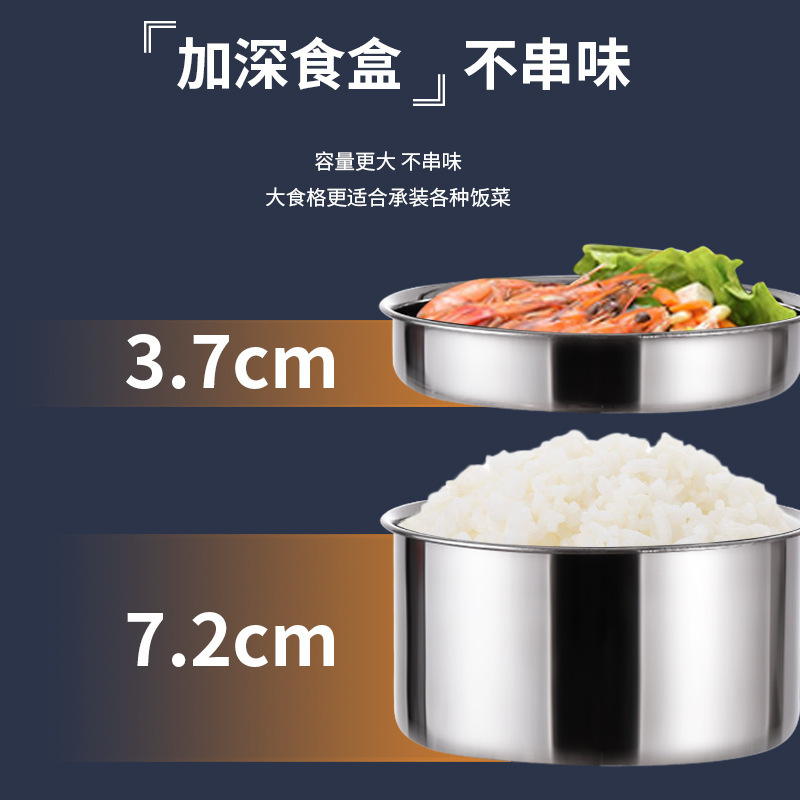 22. Ailijin 304 Stainless Steel Vacuum Insulated Barrel Lunch Box for Office Workers Portable Multi-Layer Household Large Capacity