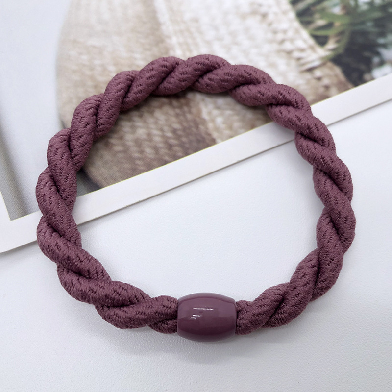 一包10根彩色手工编织头绳韩版高弹力扎头发皮筋编织麻花辫子发绳