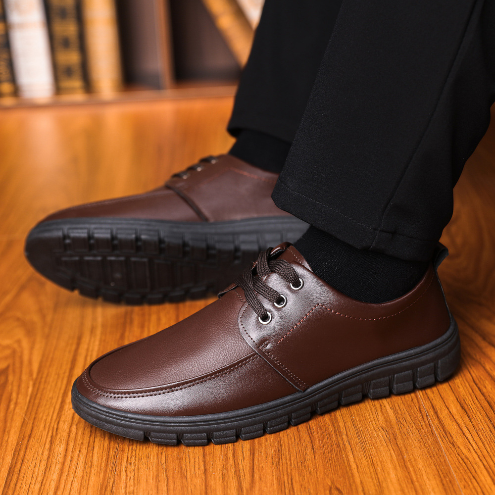男士皮鞋秋冬款商务正装皮鞋男士上班工作皮鞋结婚西装皮面鞋子