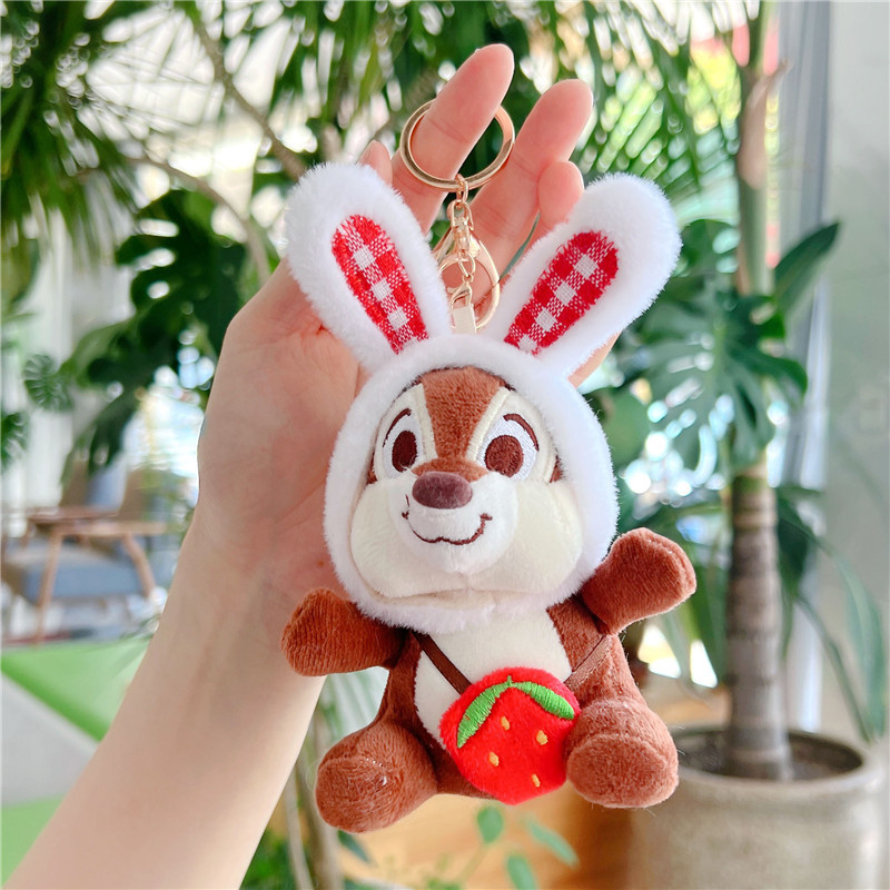 Internet Hot Cartoon Squirrel Chip 'N' Dale Little Doll Pendant Plush Toy Bag Pendant Keychain Wholesale