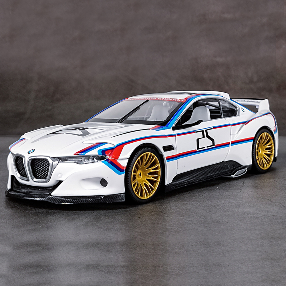 彩珀儿童玩具汽车模型 1/24宝csl马合金赛车车模手办展示收藏摆件