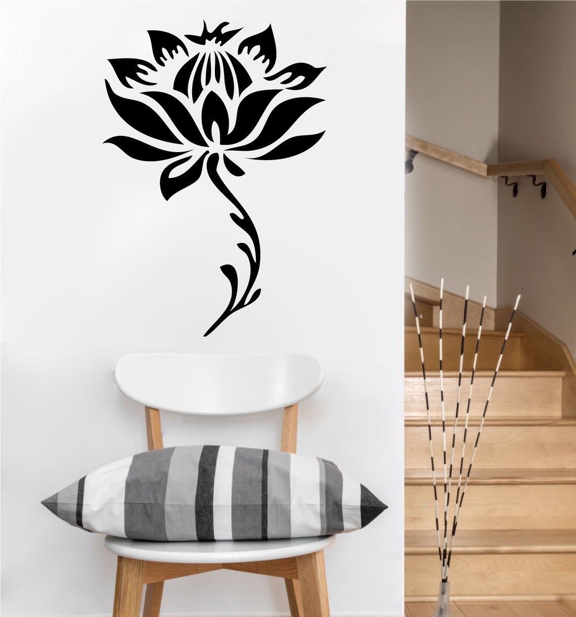 lotus荷花莲花曼陀罗精雕贴镂空wall decor跨境亚马逊ebaydw6149