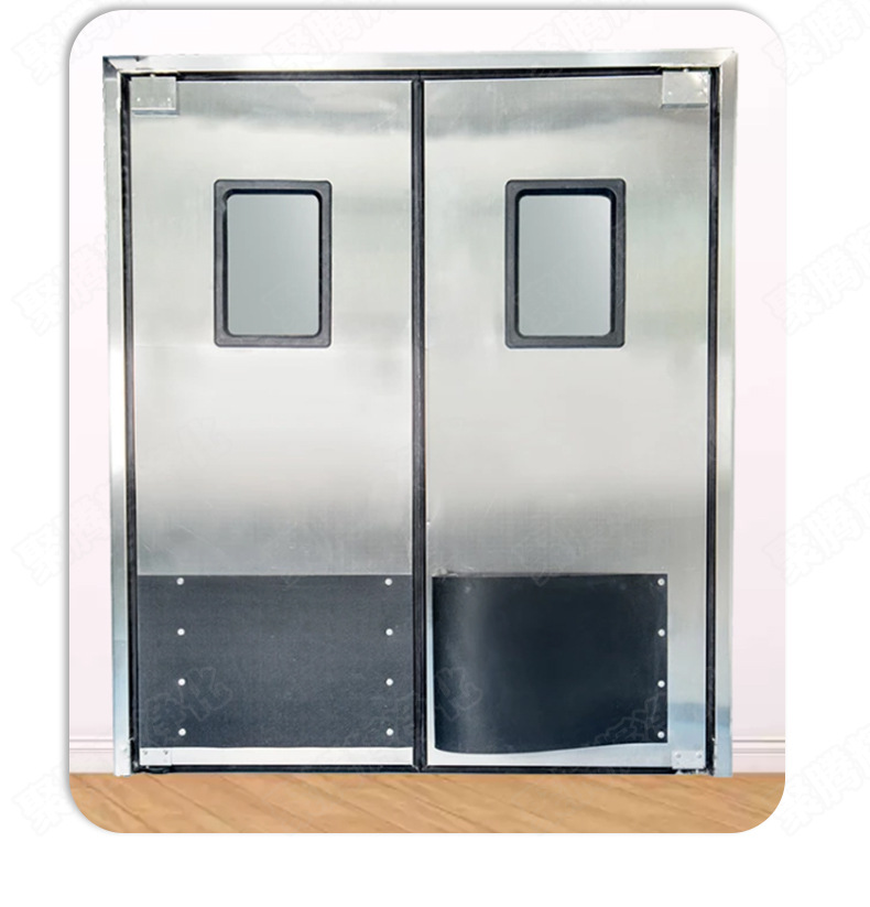 双开防撞自由门食品车间通道自动回弹门防撞门不锈钢门防撞自由门