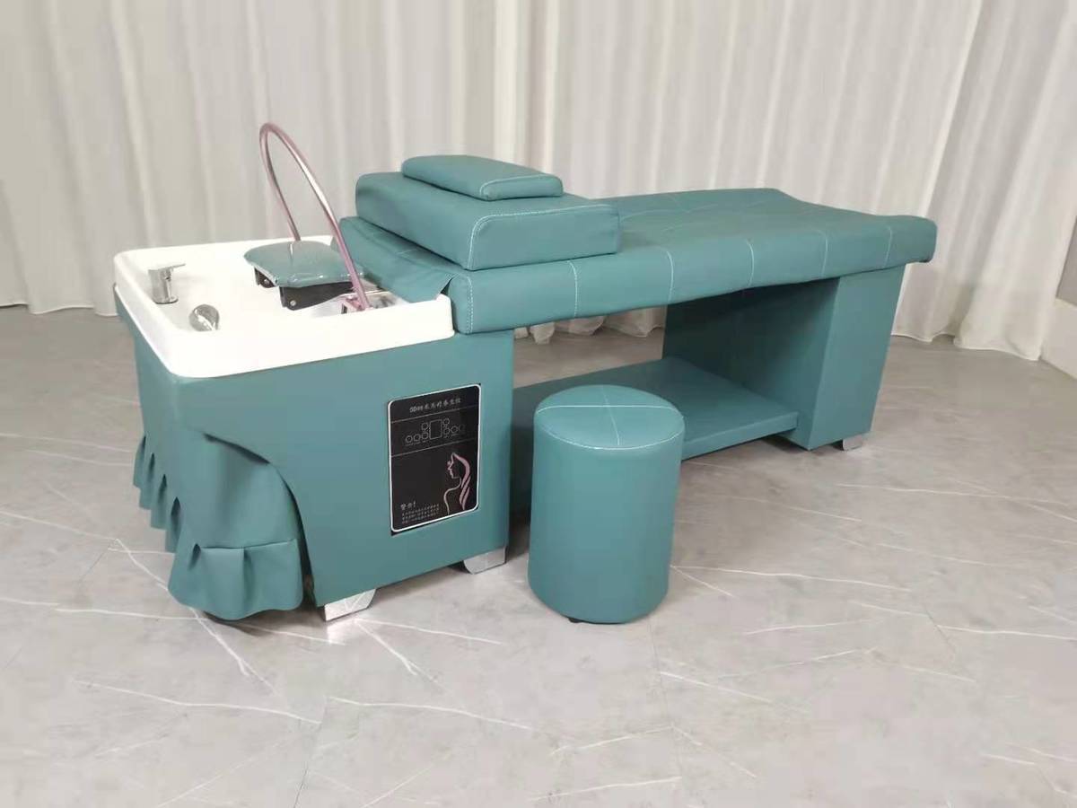 头道汤采耳洗头床理发店专用按摩床带水循环熏蒸头疗一体式冲水床