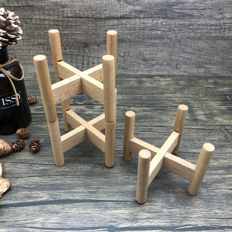 花盆架实木落地架子工艺品木架四角架展示架绿萝室内木花架木制品