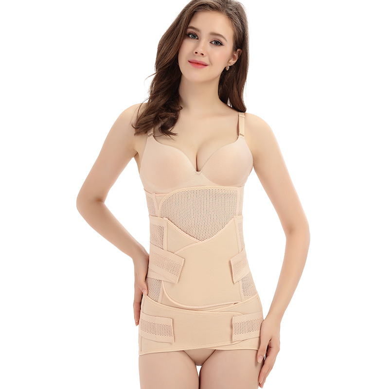 Factory Direct Supply Dailixiang Maternal and Child Postpartum Mesh Three-Piece Set Maternity Breathable Belly Band Waist Corset Belt