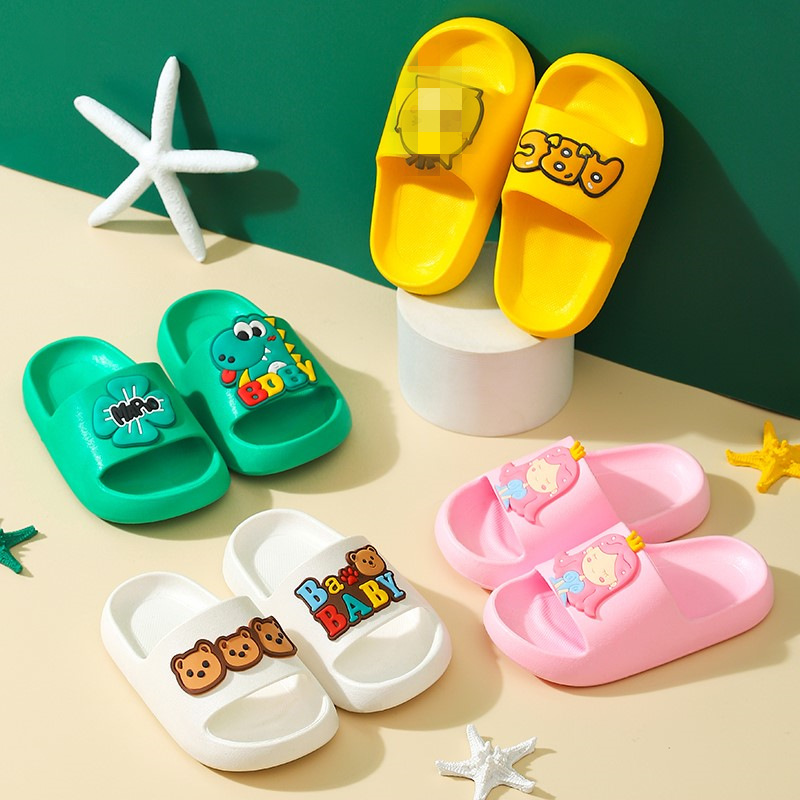 Children's Non-Slip Soft Bottom Cartoon Cute Indoor Home Deodorant Outdoor Lightweight Beach Open Toe Slippers