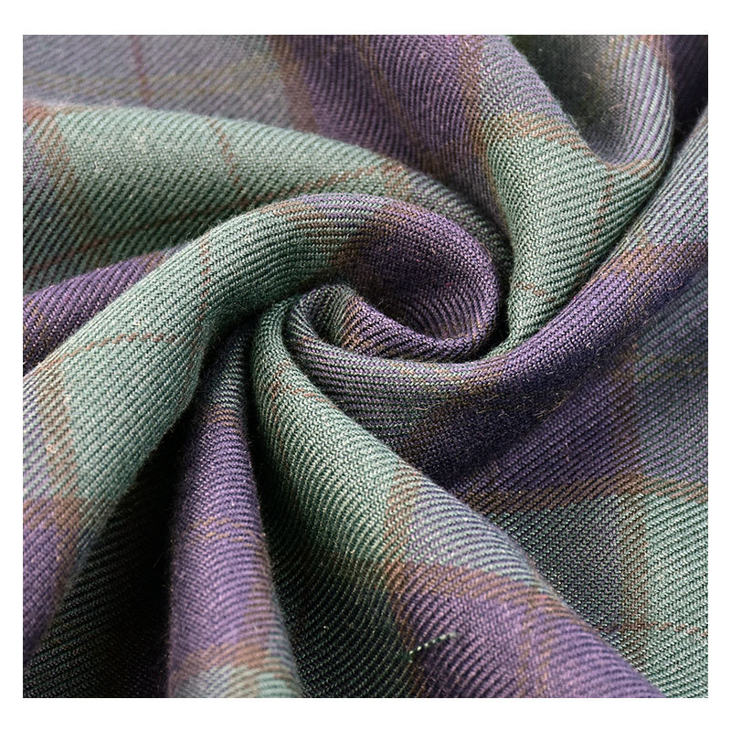 涤纶色织布聚酯纤维涤纶布料春秋裤子裙装衬衫面料时尚格子