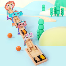 儿童二合一四层轨道滑翔小车过山车锻炼动手能力早教益智木质玩具
