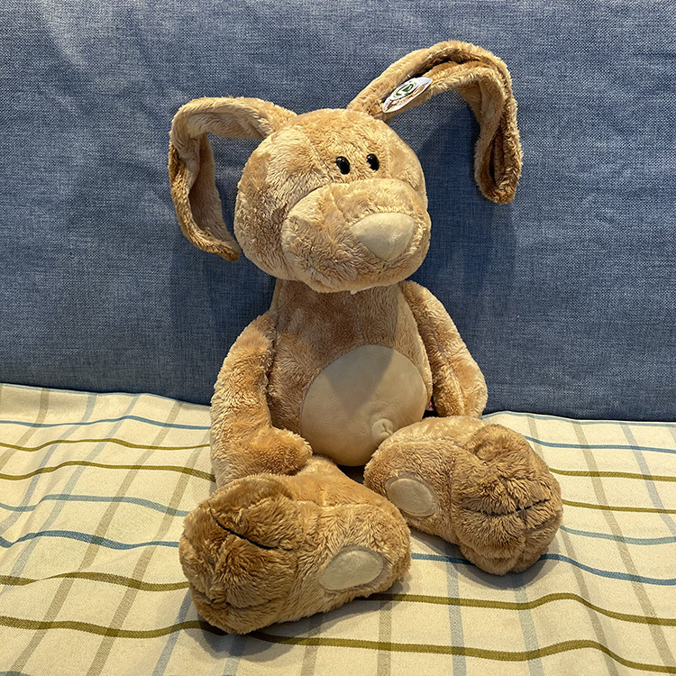 nici棕色小兔子公仔拉尔夫长耳朵兔毛绒玩具抱枕娃娃可爱生日礼物