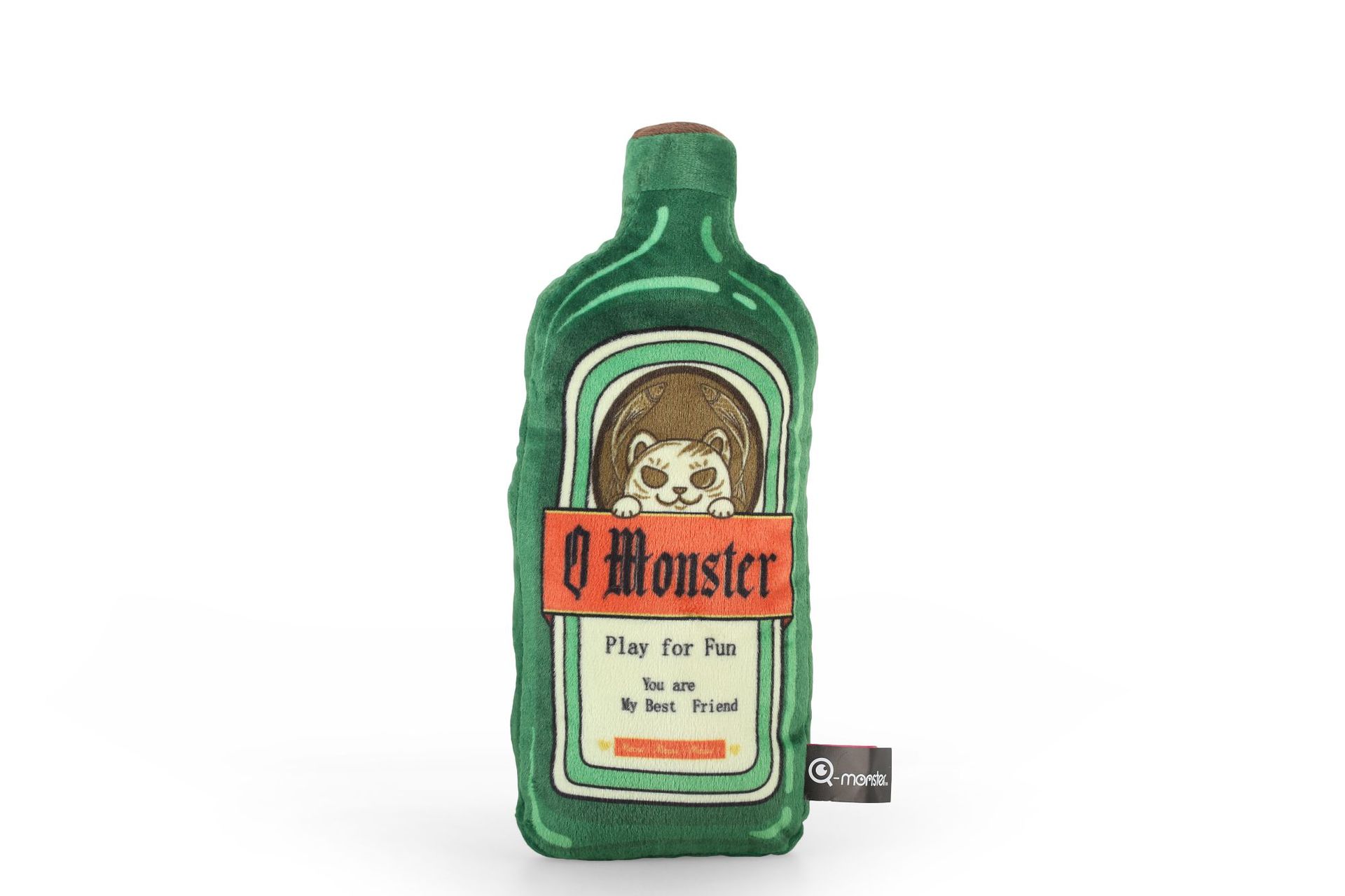 q-monster猫酒抱枕系列大乌苏黑桃a二锅头猫咪抱枕玩具猫草猫玩具