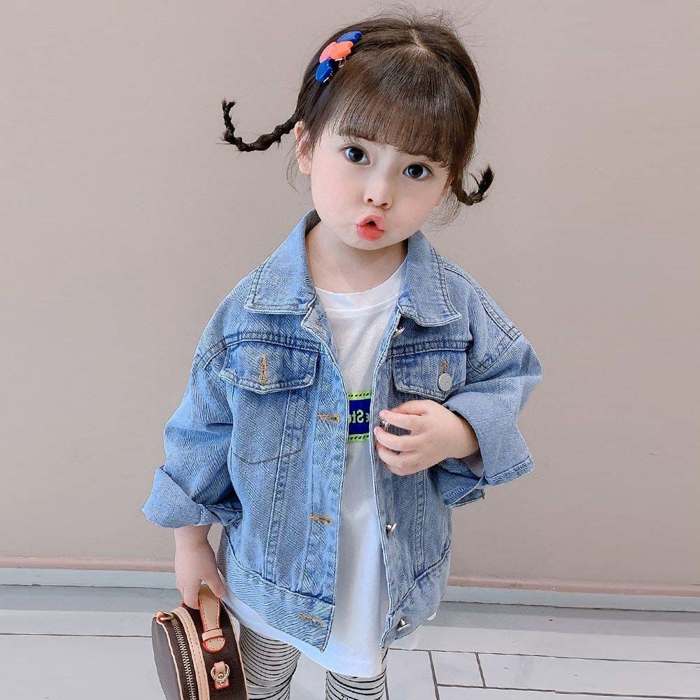 包邮女童牛仔外套2021新款春装女孩网红时髦上衣宝宝春秋洋气夹克
