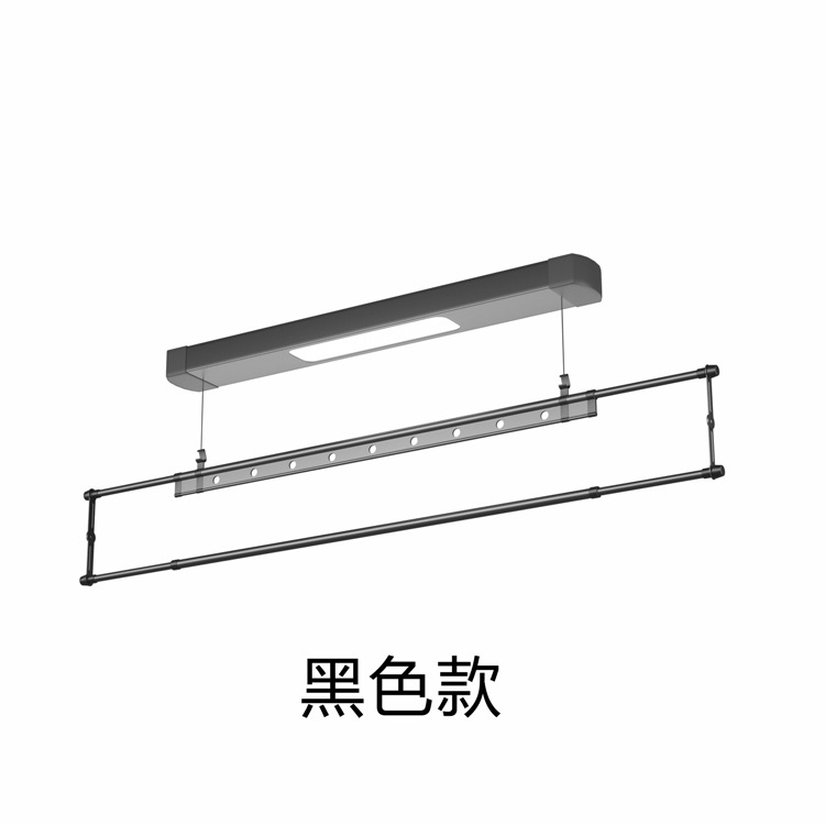 Super Factory Direct Supply Aluminum Alloy Electric Intelligent Lifting Balcony Small Apartment Panel Light Single Rod Machine Clothes Hanger