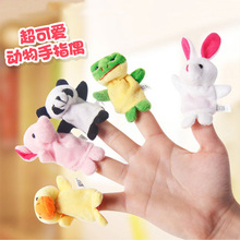 厂家直销创意款儿童迷你毛绒手指玩偶婴儿娃娃小卡通动物手指玩具
