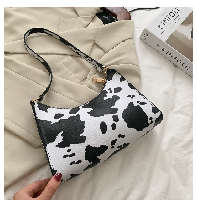 French Special-Interest Design Bag 2023 Popular New Trendy Women's Handbag Fashionable Leopard Print Shoulder Underarm Bag