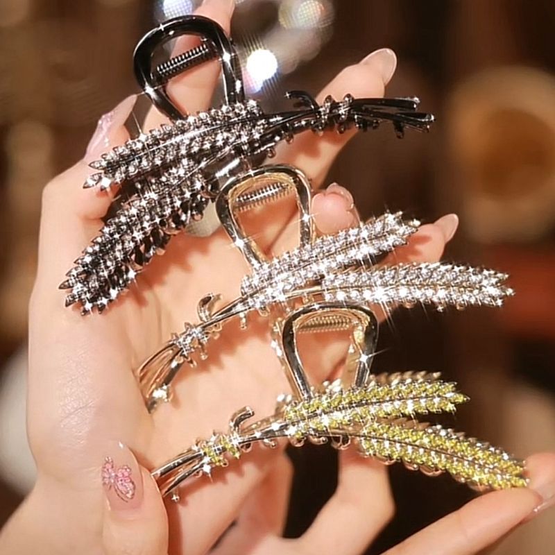 Wheat Grip High-Grade Large Shark Barrettes Back Hairpin Wheat Hairware Rice Clip Hot Sale