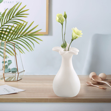 白色陶瓷花瓶花盆水养简约现代创意家居客厅餐厅干花插花装饰摆泉