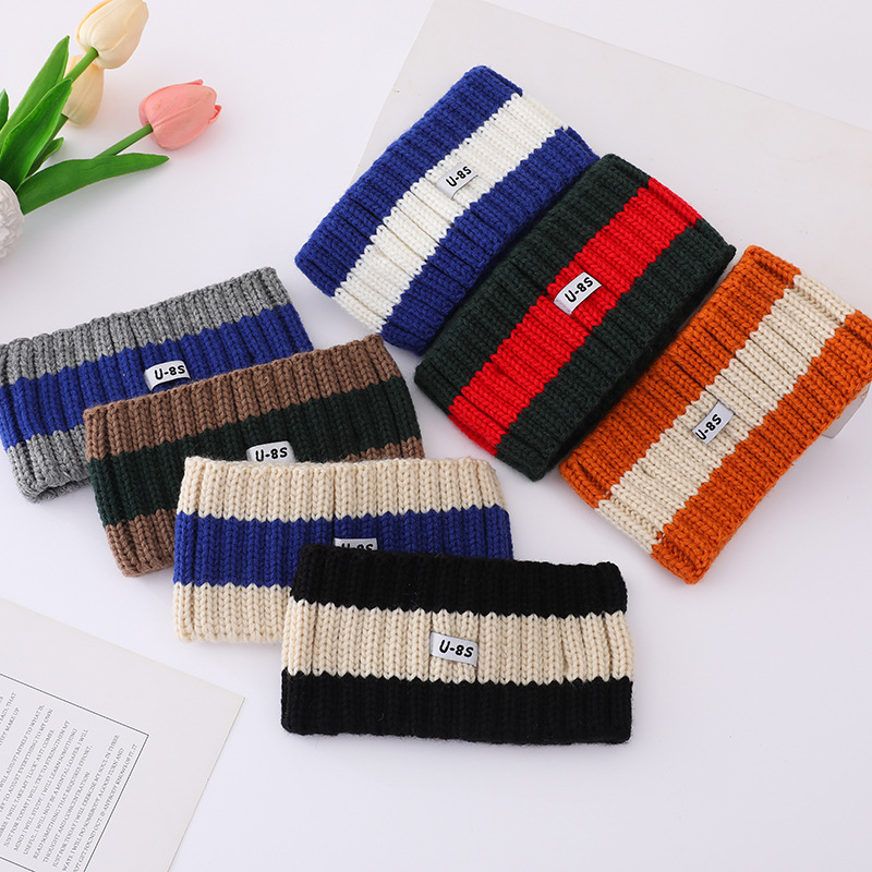 2022 Autumn and Winter New Knitted Wool Hair Band Headband Female Closed Toe Internet Celebrity Wide Edge Face Washing Korean Headband Headband