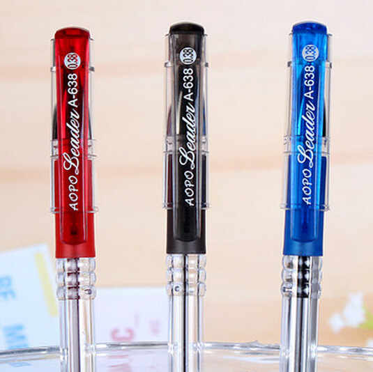 奥博638圆珠笔0.38mm极细半针管学生办公用原子笔香味中油笔 包邮