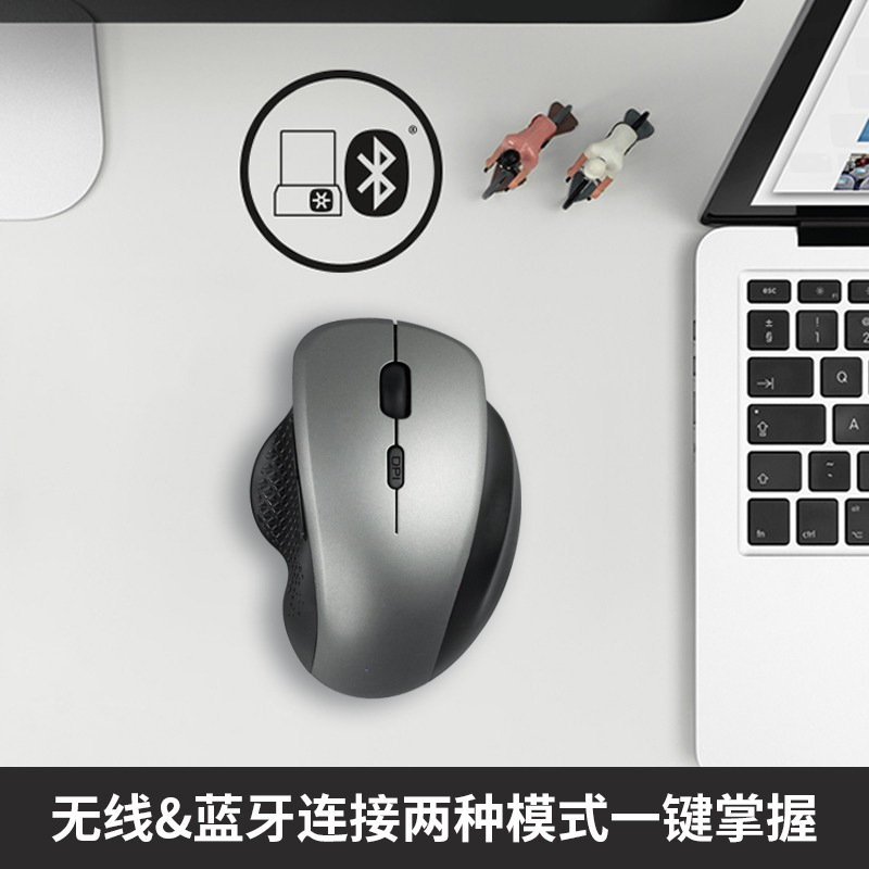 7008 Cross-Border New 2.4G Wireless Mouse Dual-Mode Bluetooth Game Office Computer Cellphone Tablet Universal Mouse
