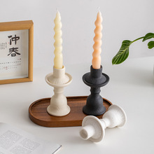 读途简约现代ins陶瓷烛台家用装饰客厅桌面摆件烛光晚餐摆设道具