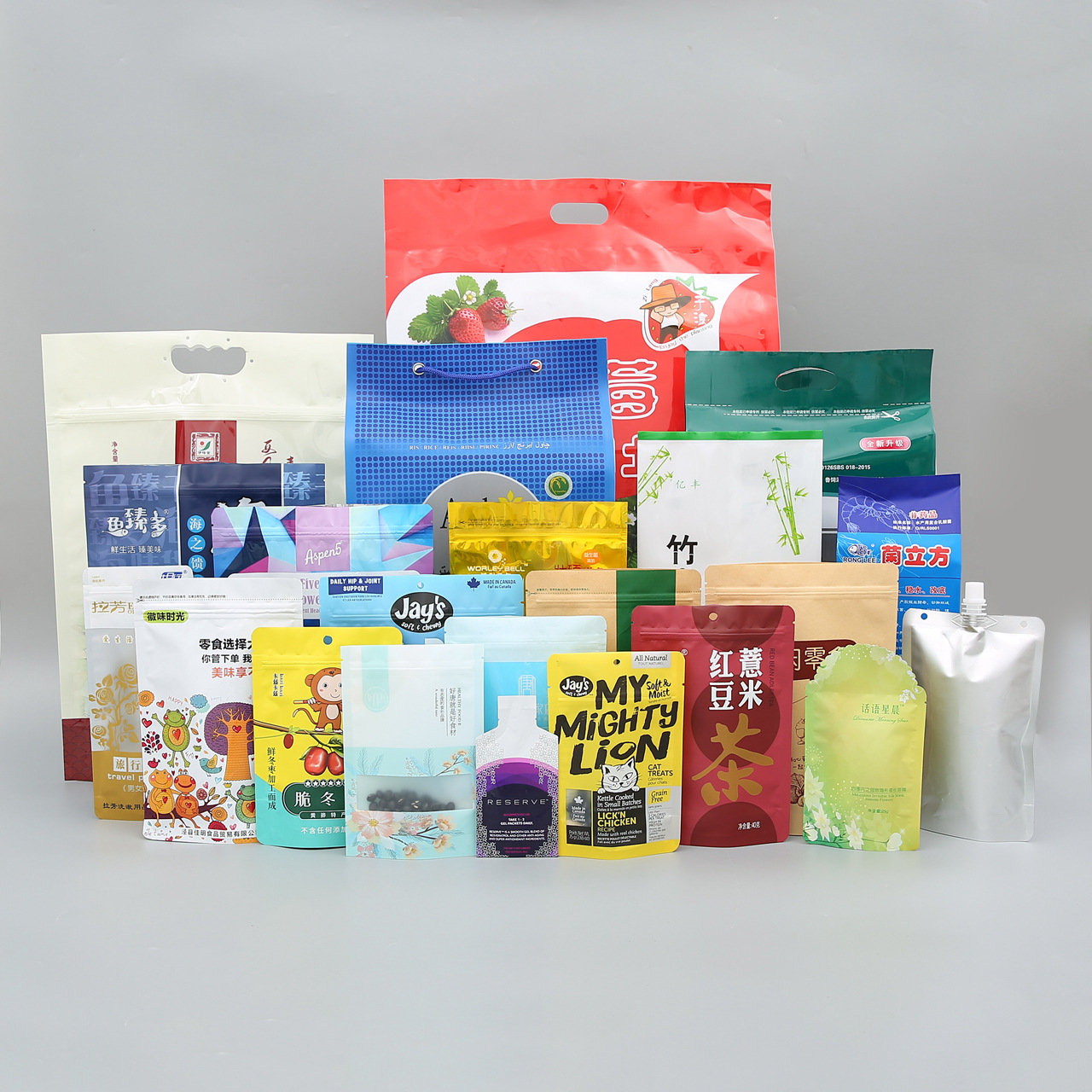 塑料自立自封拉链袋彩印铝箔镀铝免费设计防潮食品包装袋子批发