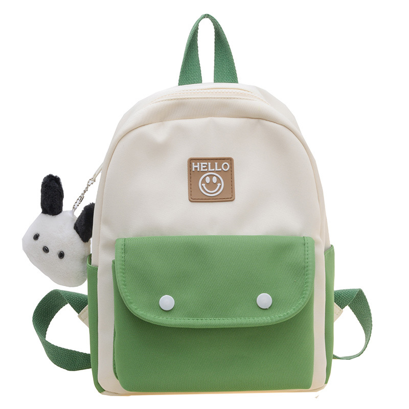 2023 Summer New Children's Bags Fashion Oxford Cloth Contrast Color Backpack Kindergarten Baby School Season Schoolbag