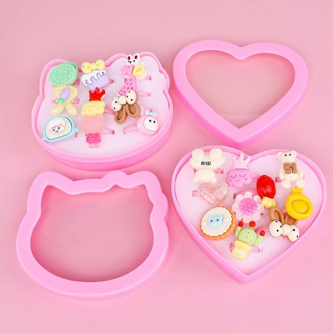 Children's Cartoon Ring 10 into Love Jewelry Box Ring Cute Princess Bracelet Ring Girl Bracelet Toy