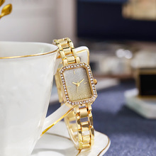 韩版时尚女士手表水钻方形手表小巧气质手链满天星休闲学生石英表