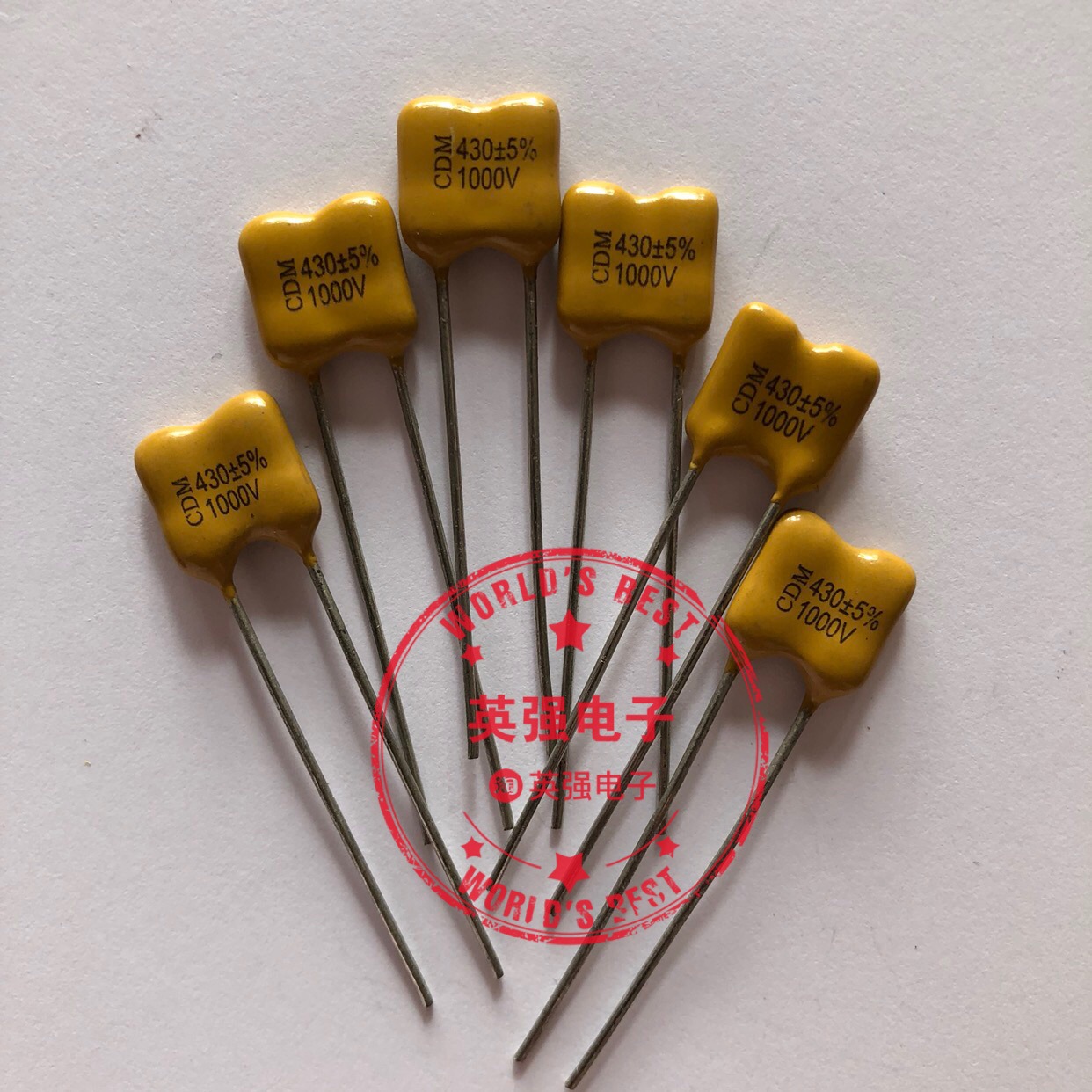 供应一系列cdm银云母电容430p1000v黄色云母 现货