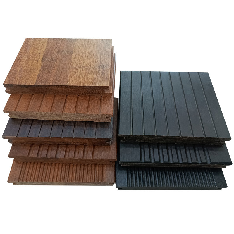 室外深碳高耐重竹地板阳台防虫防水户外走道实心竹木地板厂家现货