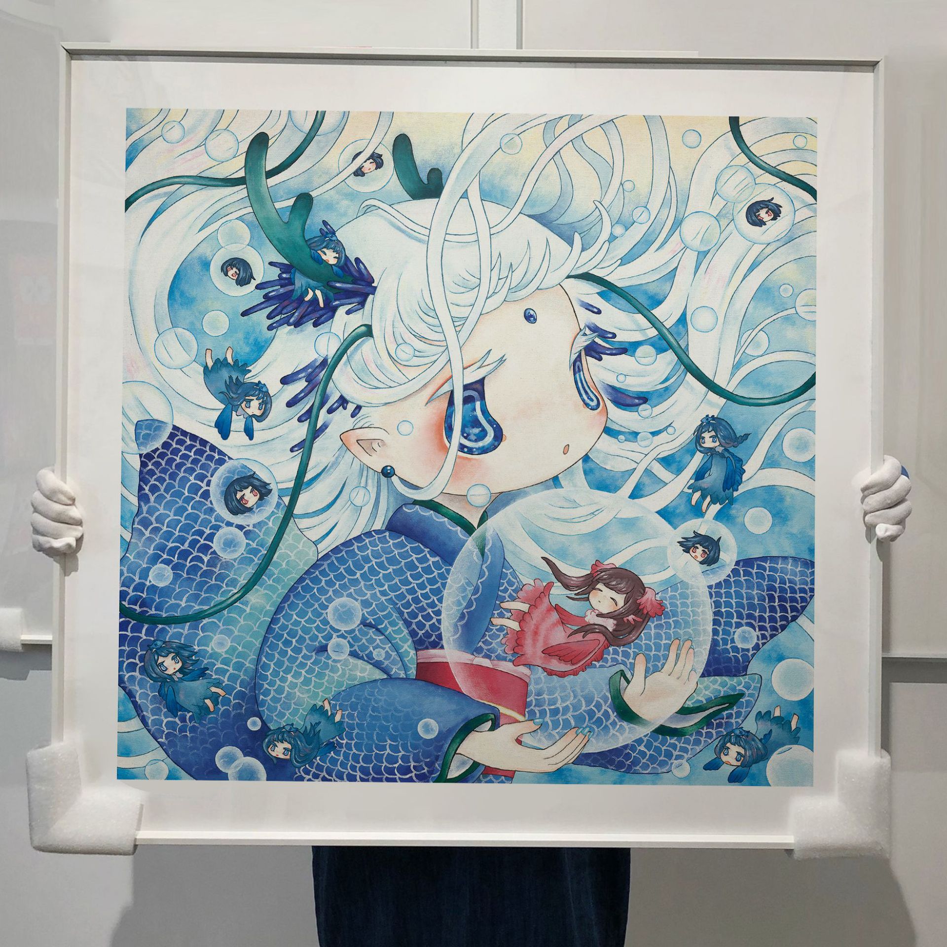 日本动漫装饰画金田凉子潮流艺术ryoko kaneta版画龙宫二次元挂画