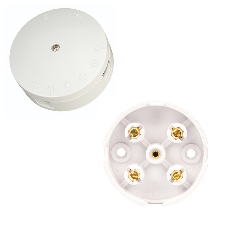 厂家批发 英规接线盒 5a 四端子圆形接线盒灯座开关底盒