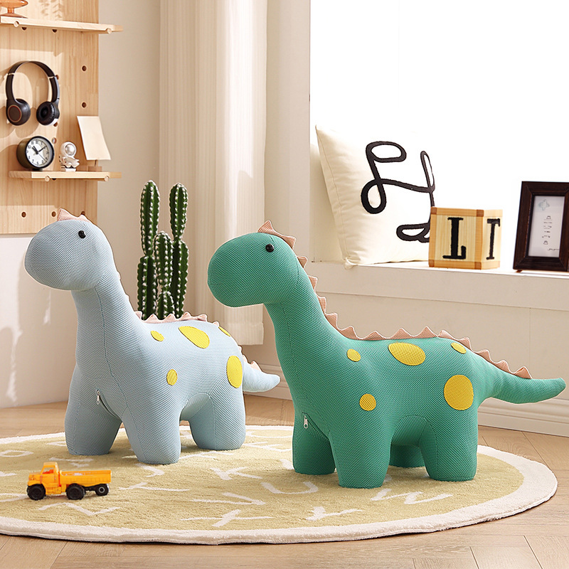 Dinosaur Bench Children's Seat Creative Cartoon Cute Stool Knitted Living Room Animal Decoration Internet Celebrity Stool