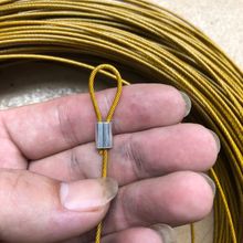 304不锈钢包塑胶钢丝绳直径1到2毫米绑线活鱼扣服装防盗绳挂画绳