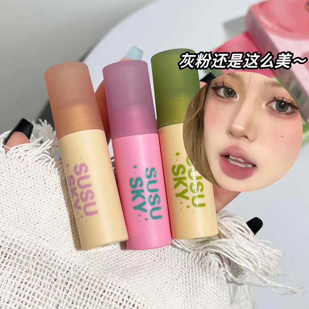 Susu Sky Sweet Fruit Water Light Mirror Lip Lacquer Matte Low Saturation White Lip Mud Student Cheap Cross-Border Wholesale