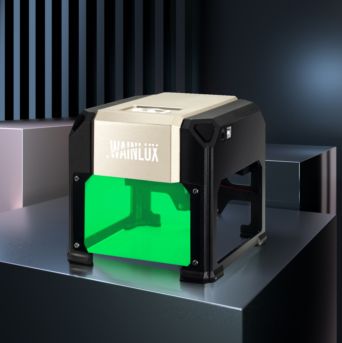 微型激光雕刻机diy  3w小型打标机迷你便携式切割木头刻印章机